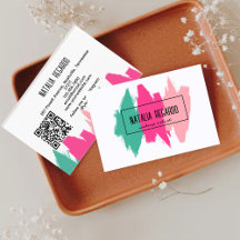 Modern Brush Strokes Salon Business Card  