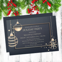 Corporate Christmas Holiday Party Invitations