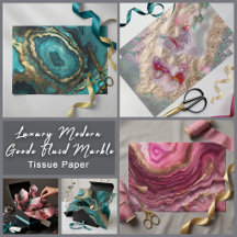 Luxury Modern Geode Fluid Marble Tissue Paper