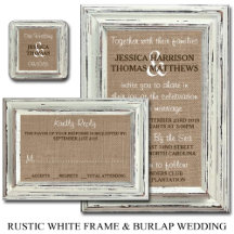 The Rustic White Frame & Burlap Collection