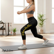 Bold Typography Leggings & Capris Collection
