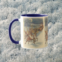 Coffee Mugs with Vintage Christmas Designs