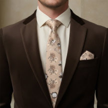 Boho Wedding Neckties – Earthy Floral & Rustic 