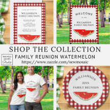 Family Reunion Red Check Watermelon Collection
