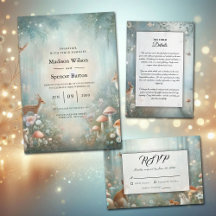 Teal and Peach Enchanted Forest Wedding Suite