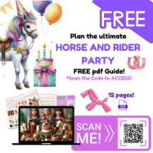 Dressage Rider Birthday Horse Girl Invitations