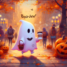 Cute ghost, hurry to the party