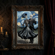 Starry Night Skeleton Gothic Wedding Suite