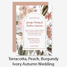 Terracotta, Sandy Peach, Marsala Autumn Wedding