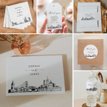 CITY SKYLINE 2 iconic urban cityscape sketches