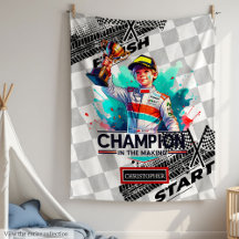 Speedy Blanket Little Boy Racing Formula 1 #114B