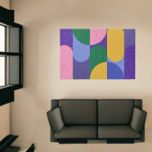 Wave Art Retro Wave Vintage Color 70s style Rug