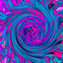 Cool Hot Pink, Purple and Blue Abstract Retro
