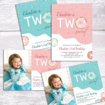 Two Sweet Donut Girls 2nd Birthday 