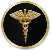 Gold Medical Caduceus