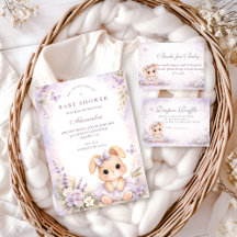 Lavender Bunny Floral Baby Shower
