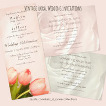 Vintage Floral Wedding Invitations