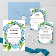 Watercolor Hydrangea Flower Wedding Collection