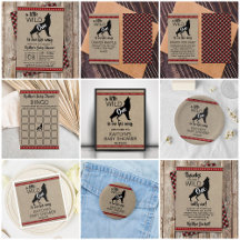 Wild One Wolf Boys Baby Shower Collection