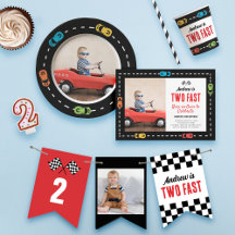 Two Fast Race Track Birthday