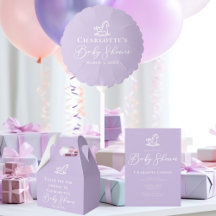 Pastel Purple Rocking Horse Baby Shower