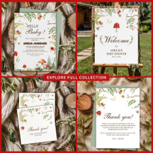 Woodland Forest Mushrooms Baby shower