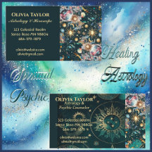 Spiritual Astrology Psychic Healing Business Cards