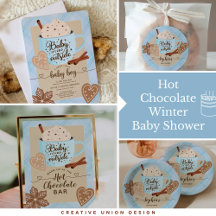 Hot Chocolate Winter Baby Shower Boy