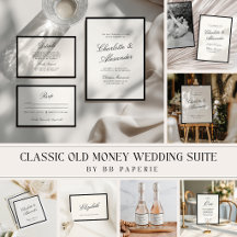 Classic Calligraphy Old Money Wedding Suite