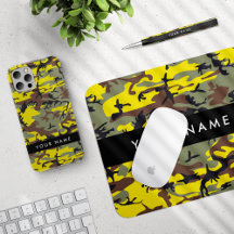 Yellow and Brown Camouflage Black Collection