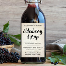 Elderberry Syrup Labels