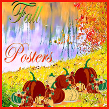 Poster of Fall Colors Banner Canvas Print Wall Art