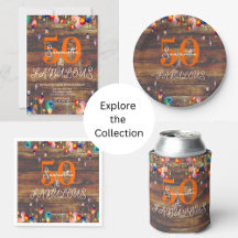 50th Birthday 50 and Fabulous Colorful Lights