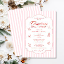 Christmas Dinner Party Invitations