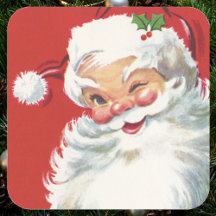 Vintage Christmas Santa Claus Designs on Stickers