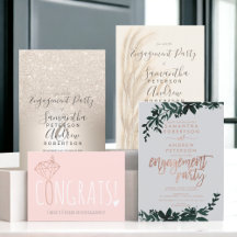 Modern wedding engagement party invitation