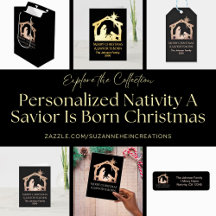 Personalized Nativity A Savior Is Born Christmas