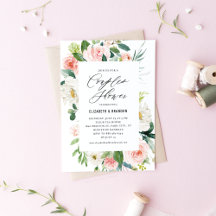 Romantic Watercolor Peach Floral Garland Set