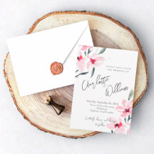 Modern wedding flower watercolor