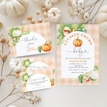 Fall Locally grown pumpkin baby shower