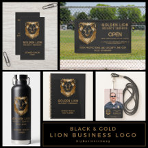 Black and Gold Lion Business Logo