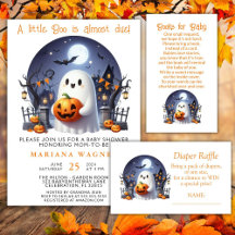 Halloween Little Boo Ghost Boy Baby Shower