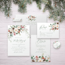 Festive Floral Winter Wedding