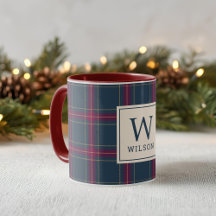 Christmas Monogram Mugs