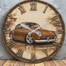 Vintage Garage & Classic Car Wall Clocks 