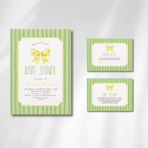 Lemon Bow Citrus Green Striped