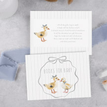 Baby Duckling Stripes and Bow Sweet Baby Shower