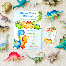Colorful baby dinosaurs