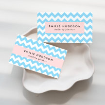 Blue Zigzag Business Cards Collection