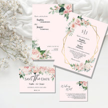 Blush Floral Pink Wedding Collection